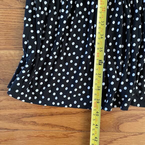 ModCloth Womens Polka Dot Midi Sundress Small Black White Casual Cottage Slip - Picture 8 of 8